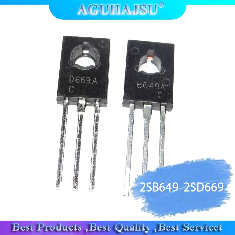 10 قطعة 5 زوج 2SB649AC 2SD669AC TO-126 2SB649 2SD669 (5 قطعة B649 2SB649 + 5 قطعة D669 2SD669) TO-126