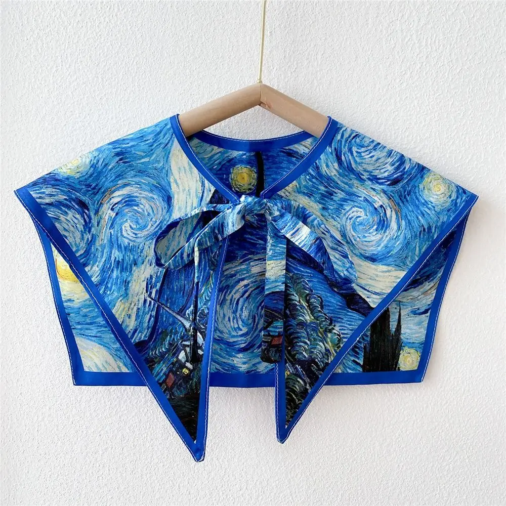 Модная съемная рубашка с искусственным воротником, винтажная полурубашка с накладным воротником и цветочным узором, рубашка с кондиционером для женщин