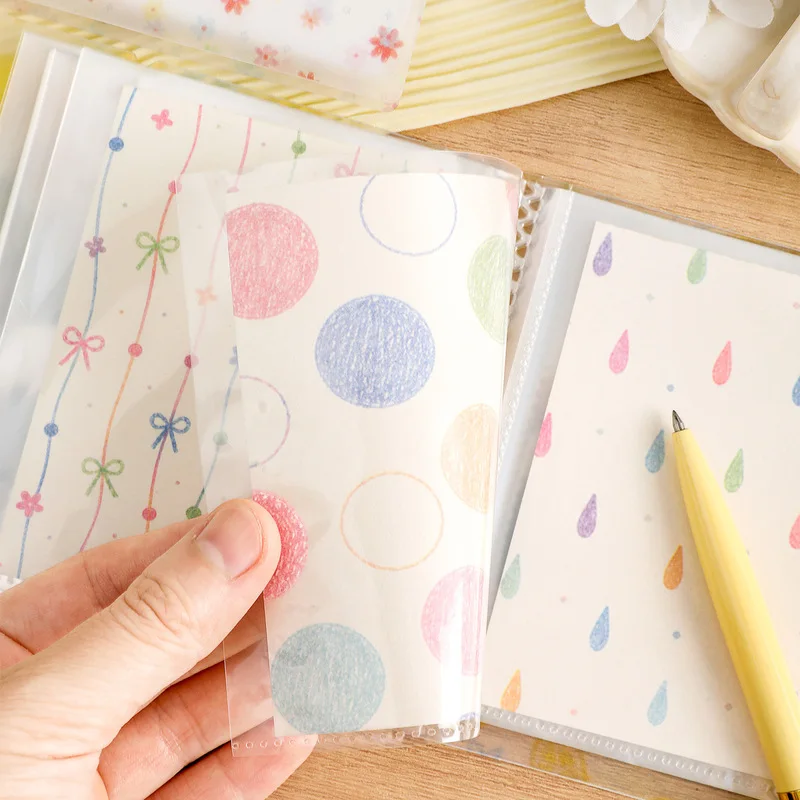 40Pcs Cute Floral Lemon Photo Collection Album, Portable Picture Book for Photo Card Organizing