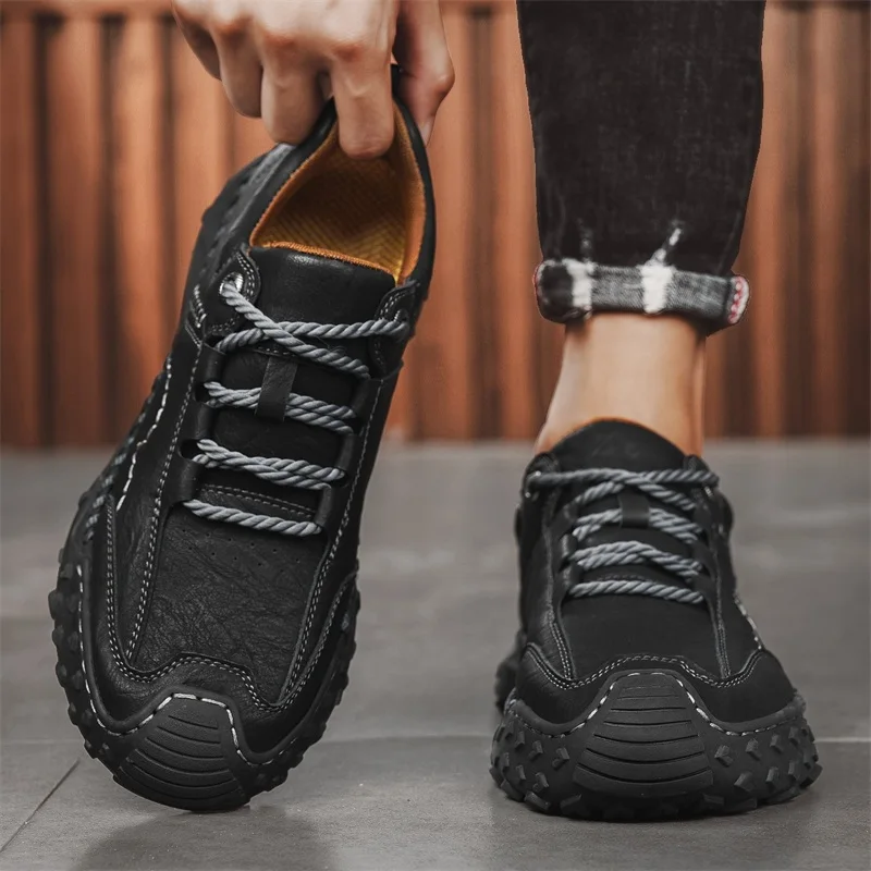 Leather Fashion Walking Shoes 2025 New Luxury Men Sneakers Male Comfortable Outdoor Shoe High Quality All-match Business Shoes