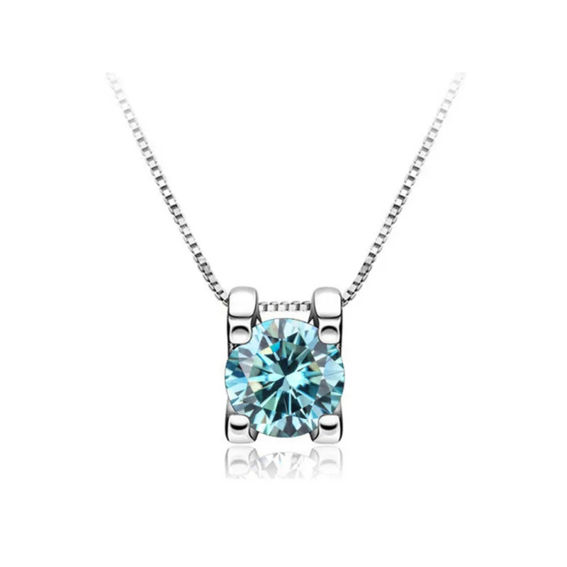 BagueRingen 1ct D Color Moissanite Earrings Ring Necklace 100% 925 Sterling Silver Jewelry Sets Wedding Party Anniversary Gifts