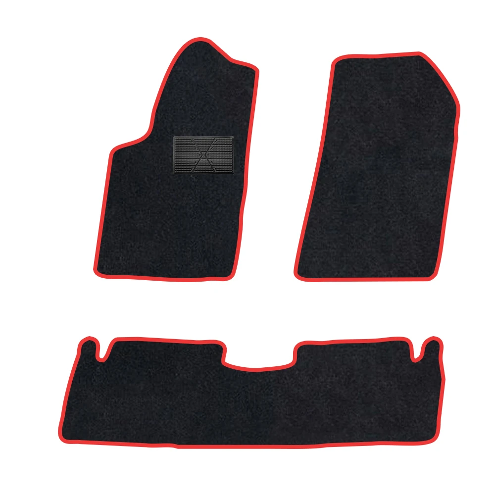 

Автомобильный коврик для Citroen C5 2007-2019 RD/TD Estate Saloon, полиэстеровая замша, противоскользящая черная подложка, красная переплетная отделка, край