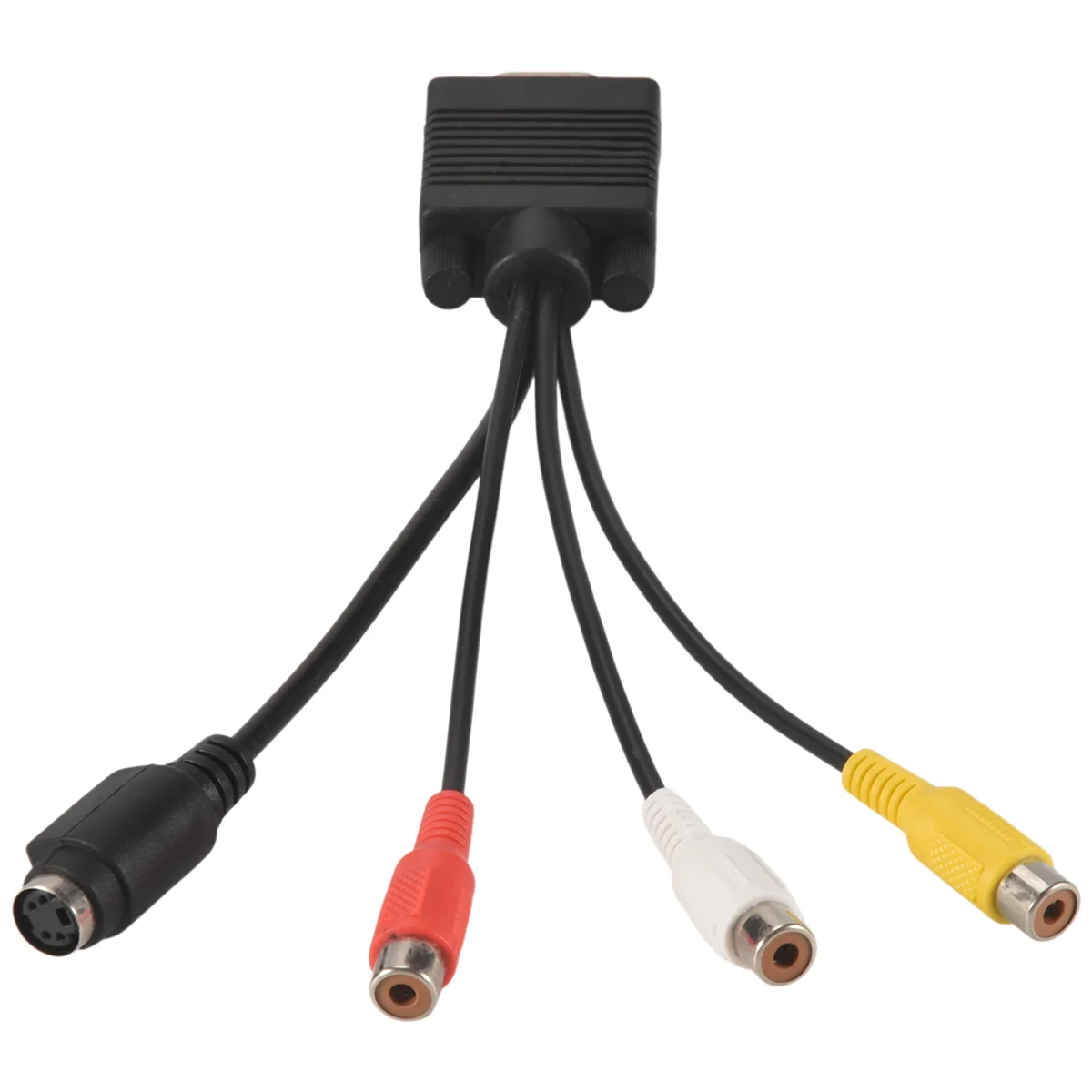 ممتاز! محول VGA إلى كابل مخرج تلفزيون S-Video RCA لفيديو الكمبيوتر