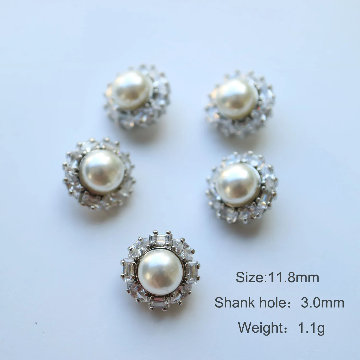 5pc Luxury crystal Rhinestone button Cubic zirconia buttons for clothes shirt Decorative CZ sewing buttons for overcoat cardigan