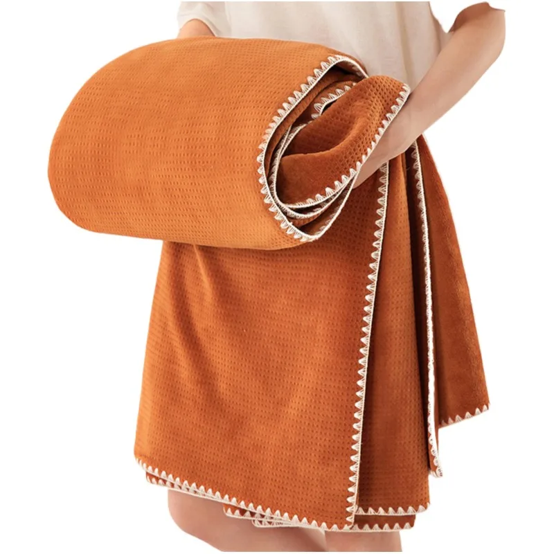 

Plush Waffle Milk Fleece Blanket | All-Season Comforter for Office Nap, AC, Sofa & Bedding | Ultra-Soft Thermal Throw