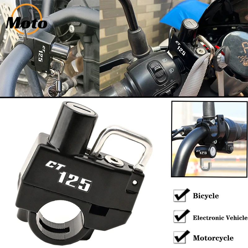 For HONDA CT125 CT 125 Hunter Cub 2020 2021 2022 2023 2024 Universal Motorcycle CNC Accessories Helmet Lock Anti-Theft Helmet