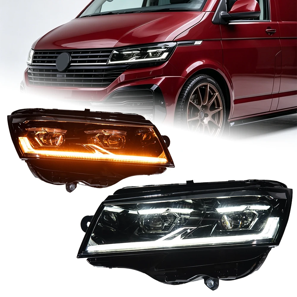 Car Styling Head Lamp For VW Multivan T6.1 LED Headlight Lens 2019-2024 Caravelle Signal Caravelle Drl Automotive Accessories
