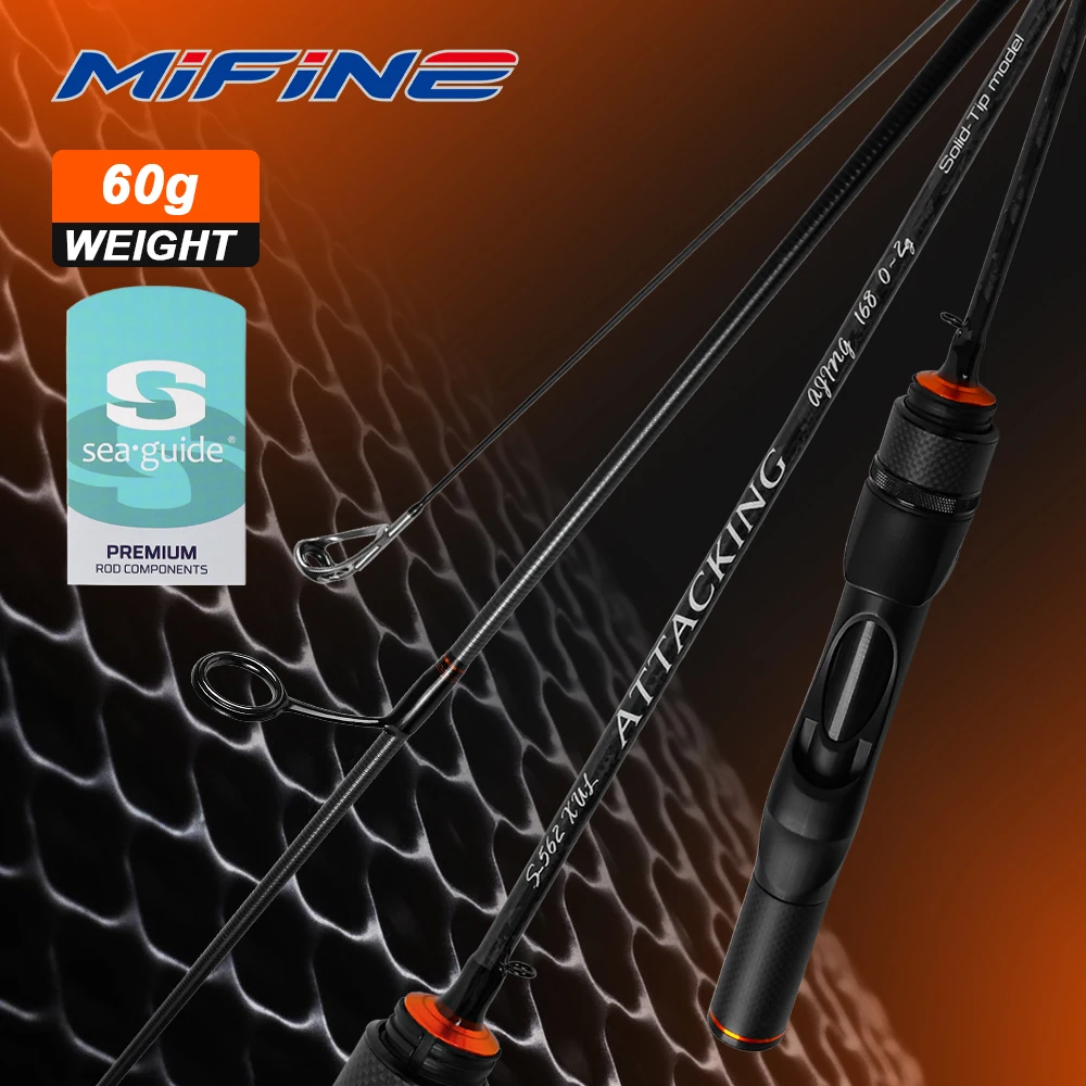 MIFINE ATTACKING XUL Rod Light Rock Fishing Spinning Rod 0-2g/0-3g 1.68m/1.80m Fast Action for Bass Trout Perch Fishing Poles