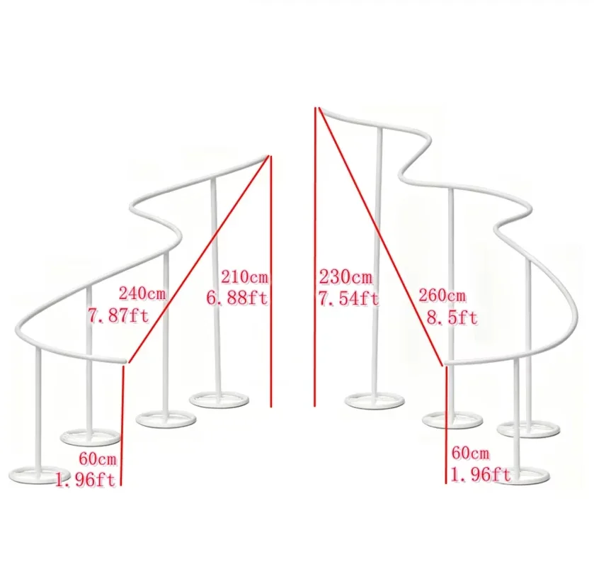 Meistverkaufter ausziehbarer, wellenförmiger Metallbogen für Bühnen- und Fotohintergründe im Freien für Feiertage – Detail 1