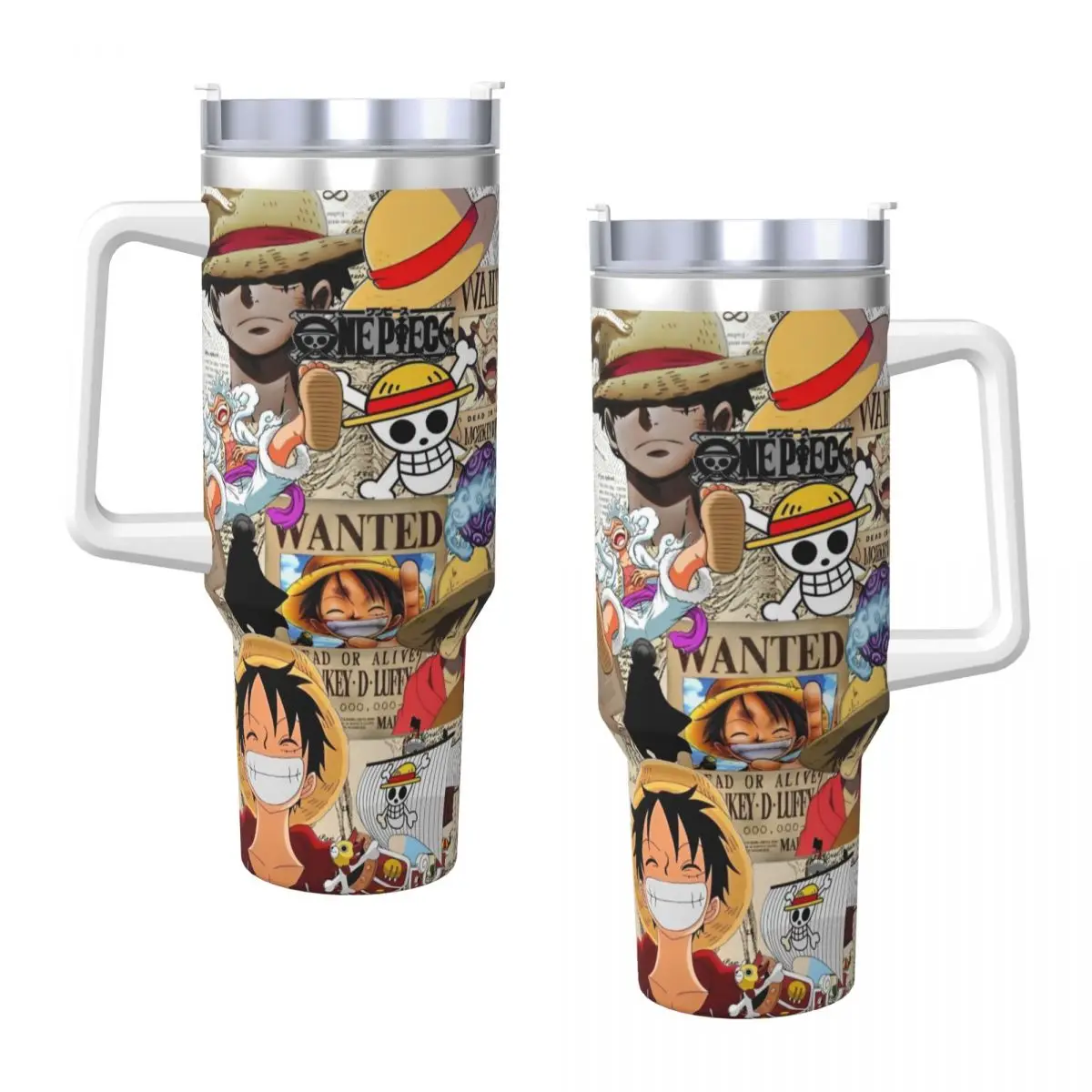 O-One Anime P-Piece Stainless Steel Tumbler Camping Mug Cup Large Capacity Coffee Mug Leakproof Hot Drinks Milk Tea Water Bottle