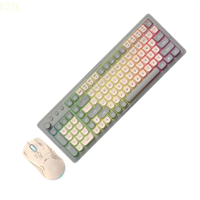 

U2JE Plugs and Play Wire Keyboard Mouse Comfortable Key Multiple Systems Compatible