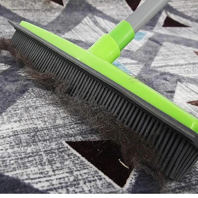 Floor Hair broom Dust Scraper  & Pet rubber Brush Carpet carpet cleaner Sweeper No Hand Wash Mop Clean Wipe Window tool