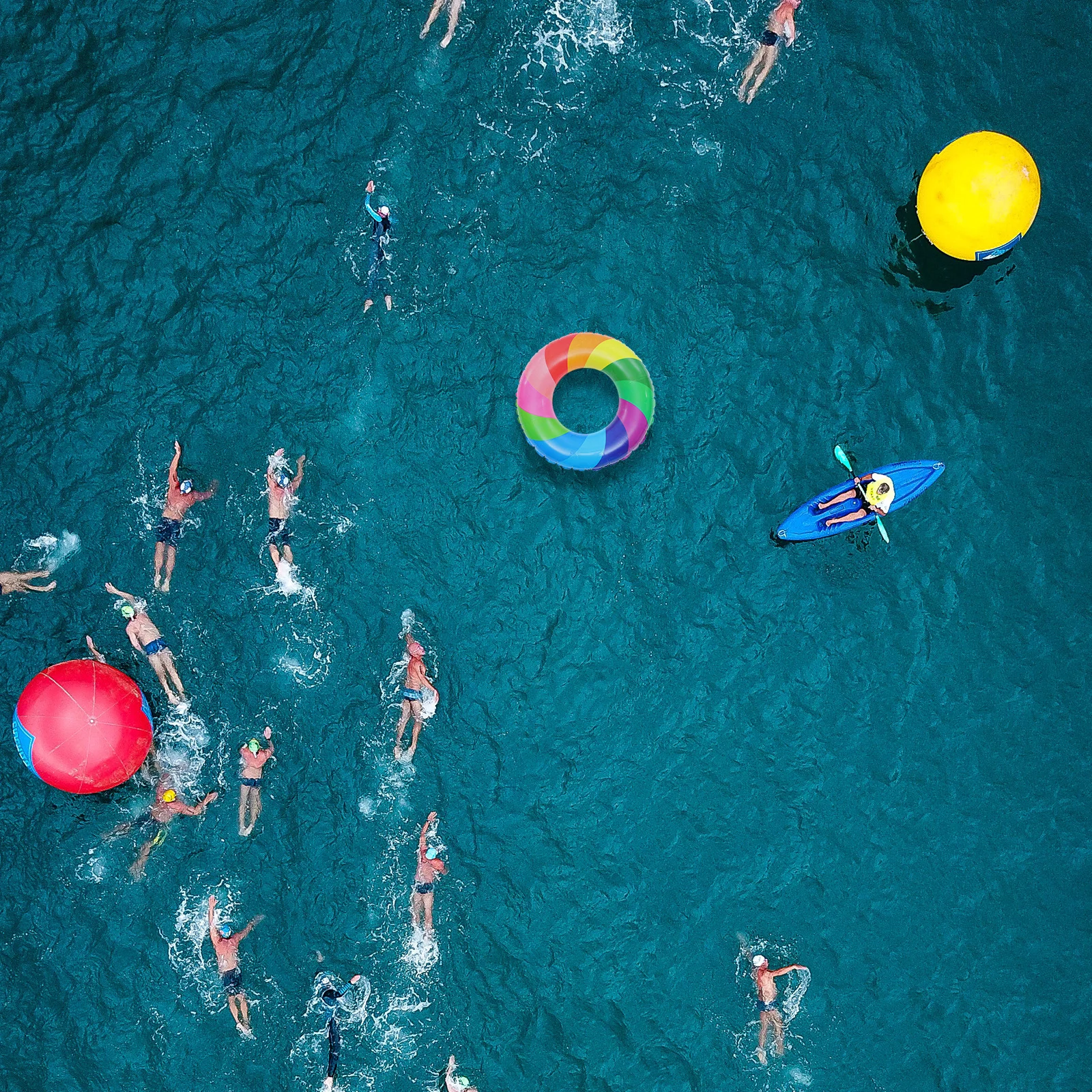 

Swim Rainbow Inflatable Cute Swimming Circle Dinosaur Ring Beach Balls Pet Pirate