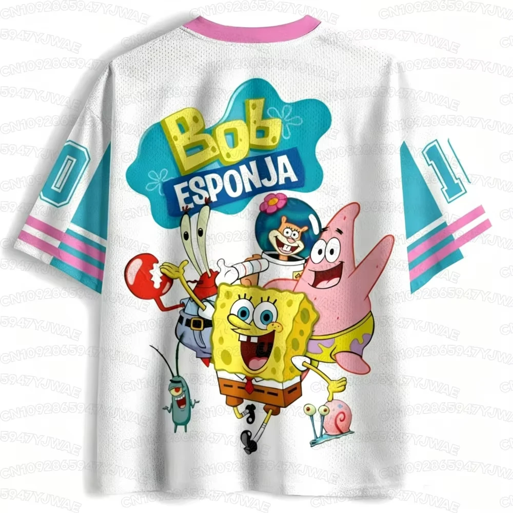 2026 Sommer Herren- und Damen-Kurzarm-T-Shirt mit Thaddaus-Cartoon-Print, schnelltrocknend, V-Ausschnitt, lässiges Kinder-T-Shirt-Oberteil – Detail 5
