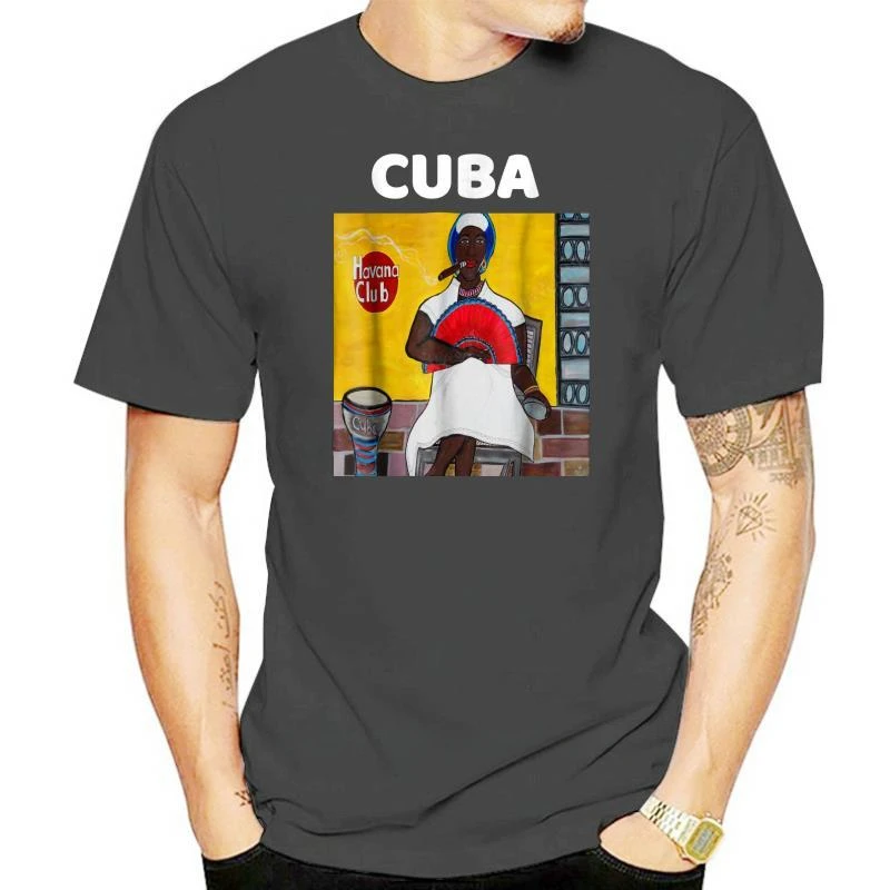 New  Vintage Cuban Tee Fashion Oversized Men T Shirt  Hot sale Tee-shirt Cuba T-Shirt Afro Cuban Cigar Tee Shirt  harajuku