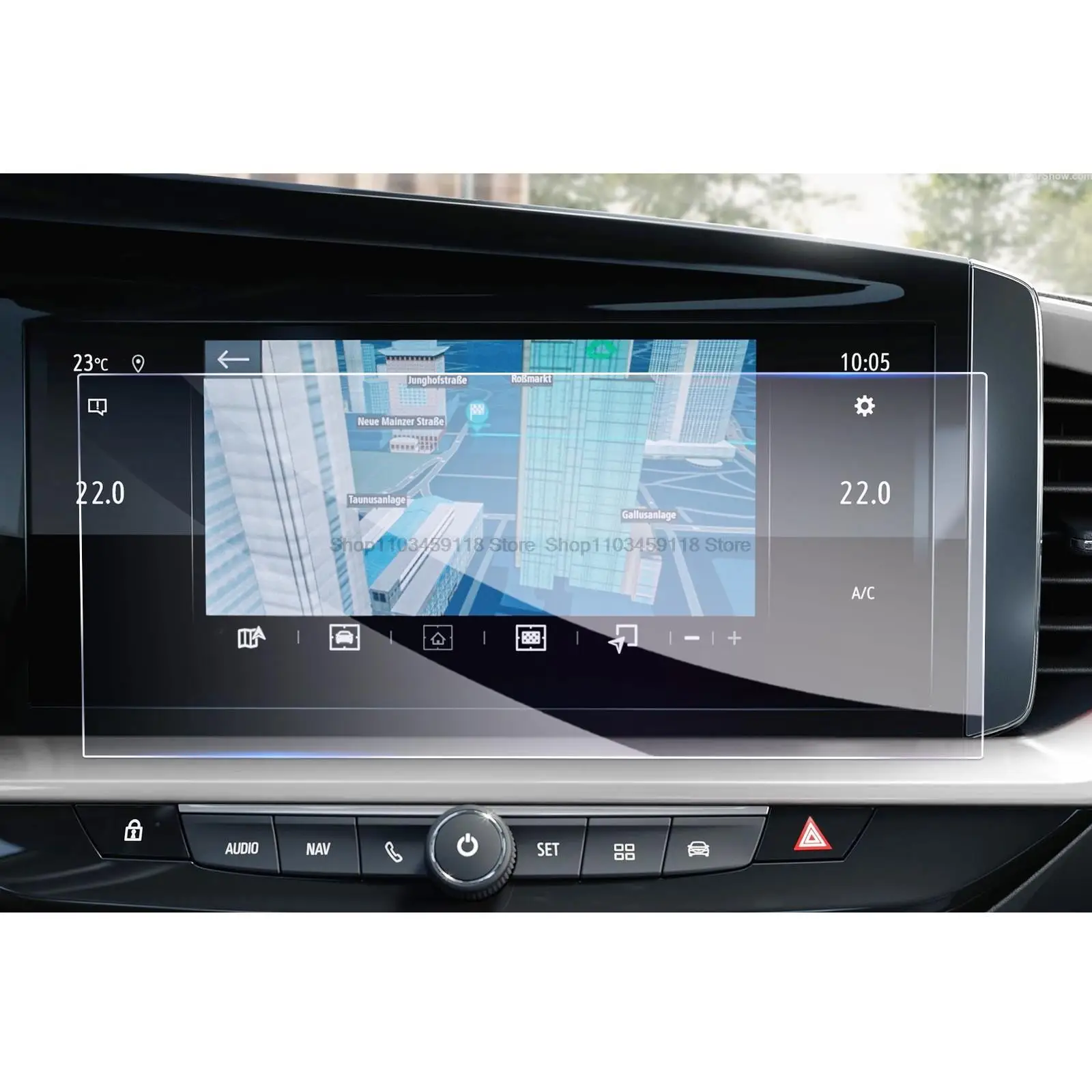 Tempered Glass Film For Opel Mokka B/Mokka-e/Grandland 2022 10 Inch Car Navigation Screen Protector Auto Interior Accessories