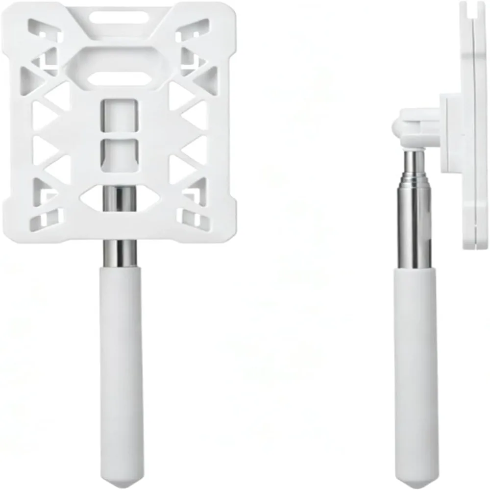 Stainless Steel Rod Telescopic Card Holder Extendable Design White/Blue Color Parking Pass Extender 20-65cm Length