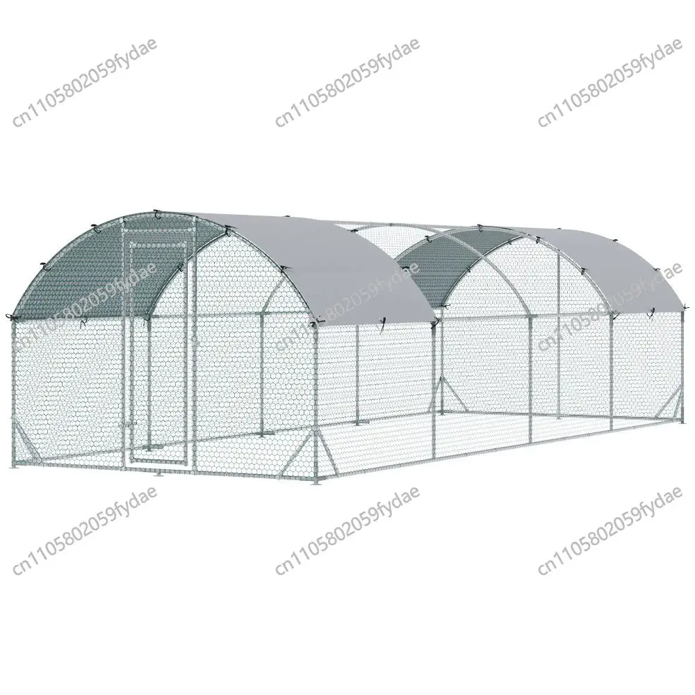 

Large Metal Chicken Coop with Waterproof Cover for Yard, Outdoor, Duck, Rabbit Chicken Run Heavy Chicken Cage