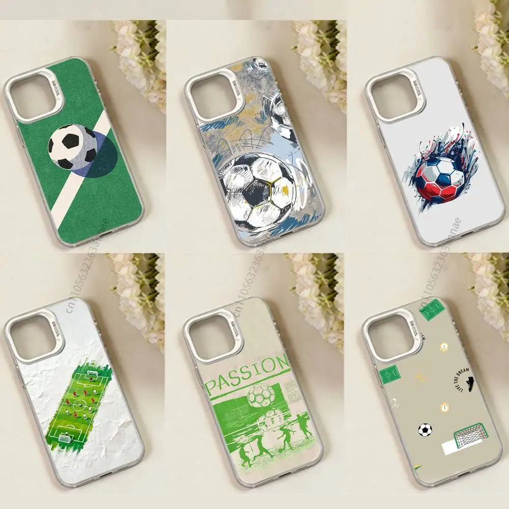 

Fire Football Soccer ball Phone Case for iPhone 15 16 Pro Max Air SE 11 13 Pro 14 Plus 12 11Pro 15Pro Max 16e Cover