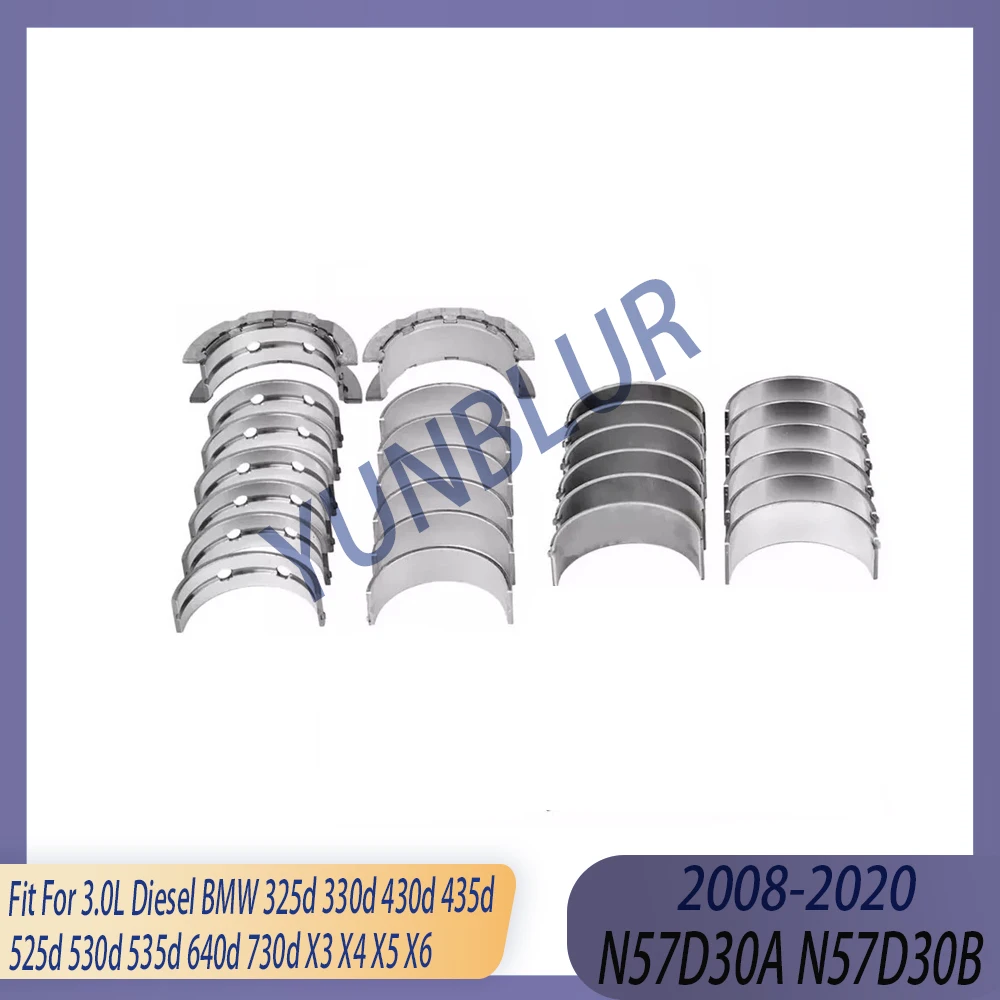 

STD Main & Connecting Rod Bearing Set Fit 3.0 L Disesl N57 N57D30 08-20 For BMW 330d 435d 525d 530d 535d 640d 730d X3 X4 X5 X6
