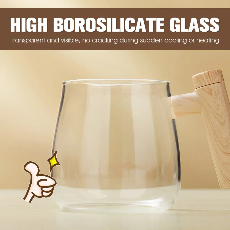 Self Stirring Coffee Cup Electric Stirring Glass Mug Portable Waterproof Automatic Protein Powder Mixing Cup Kitchen Accessories