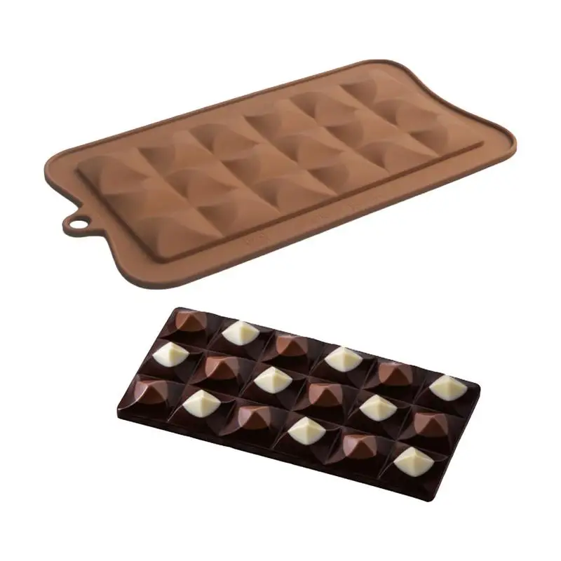 Molde para hornear Chocolate con forma de barra de silicona, utensilio para hornear para principiantes, amantes del Chocolate, fácil de desmoldar