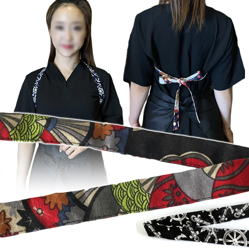 Women Vintage Waist Belt Japanese Kimono Straps Yukata Obi Japanese Cuisine Sushi Restaurant Waiter Chef Work Uniform Girdle