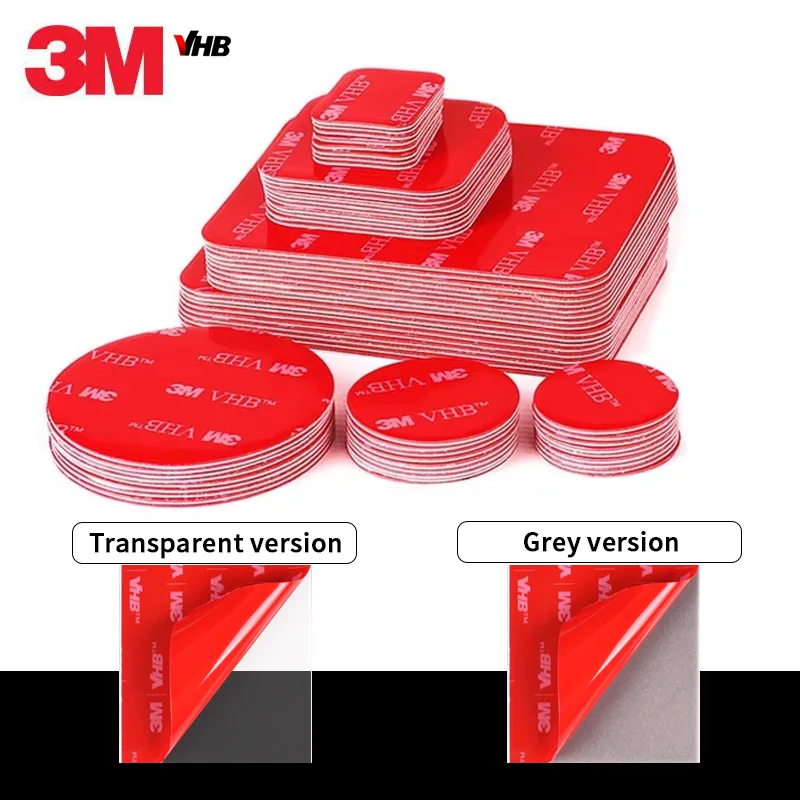 3M VHB transparente doppelseitige Klebefolie – stark haftendes, hochtemperaturbeständiges, kreisförmiges und quadratisches doppelseitiges Klebeband – Detail 1