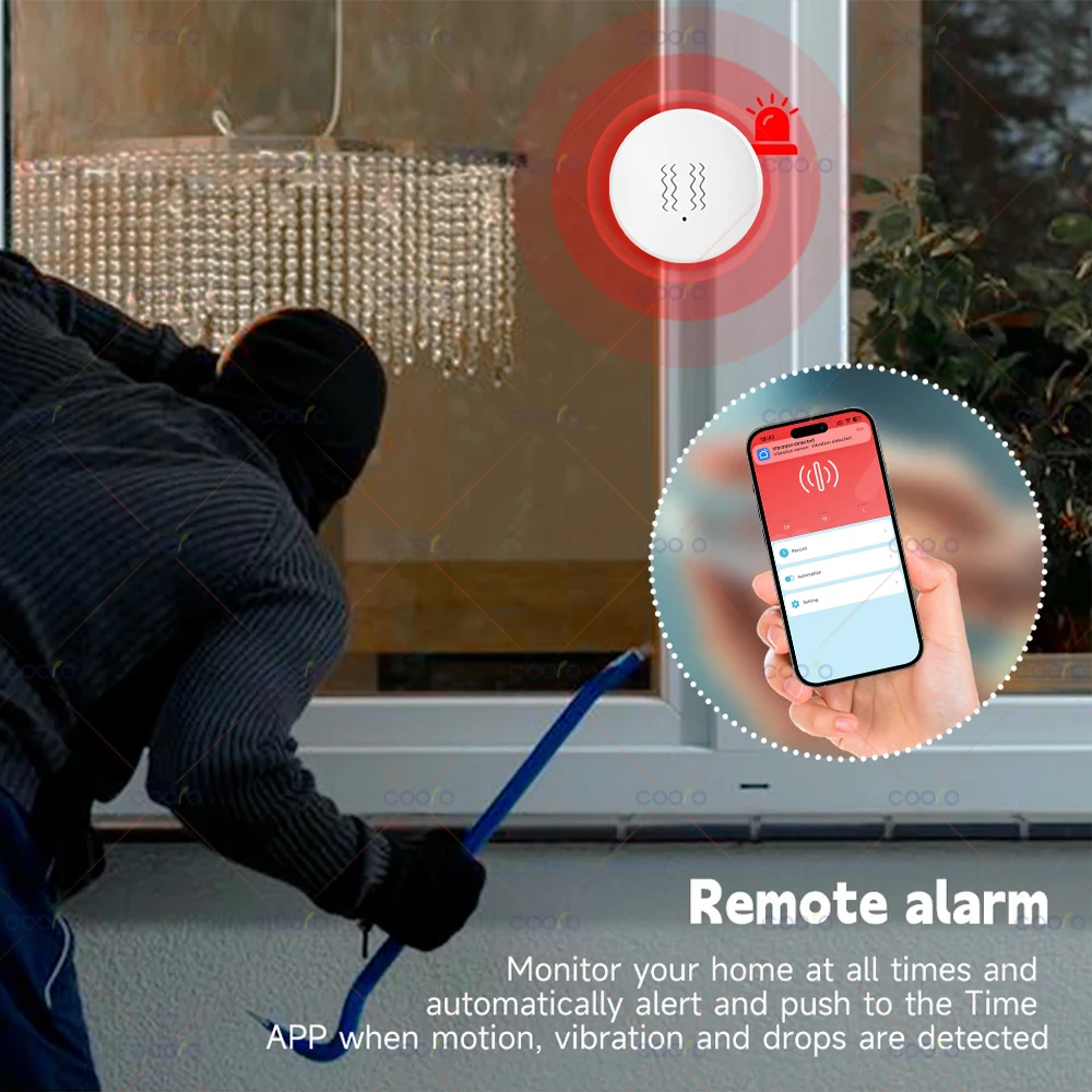 Imagem -05 - Zigbee-sensor Vibração Inteligente Notificação App Movimento em Tempo Real Alarme de Choque Detecção Vida Tuya App