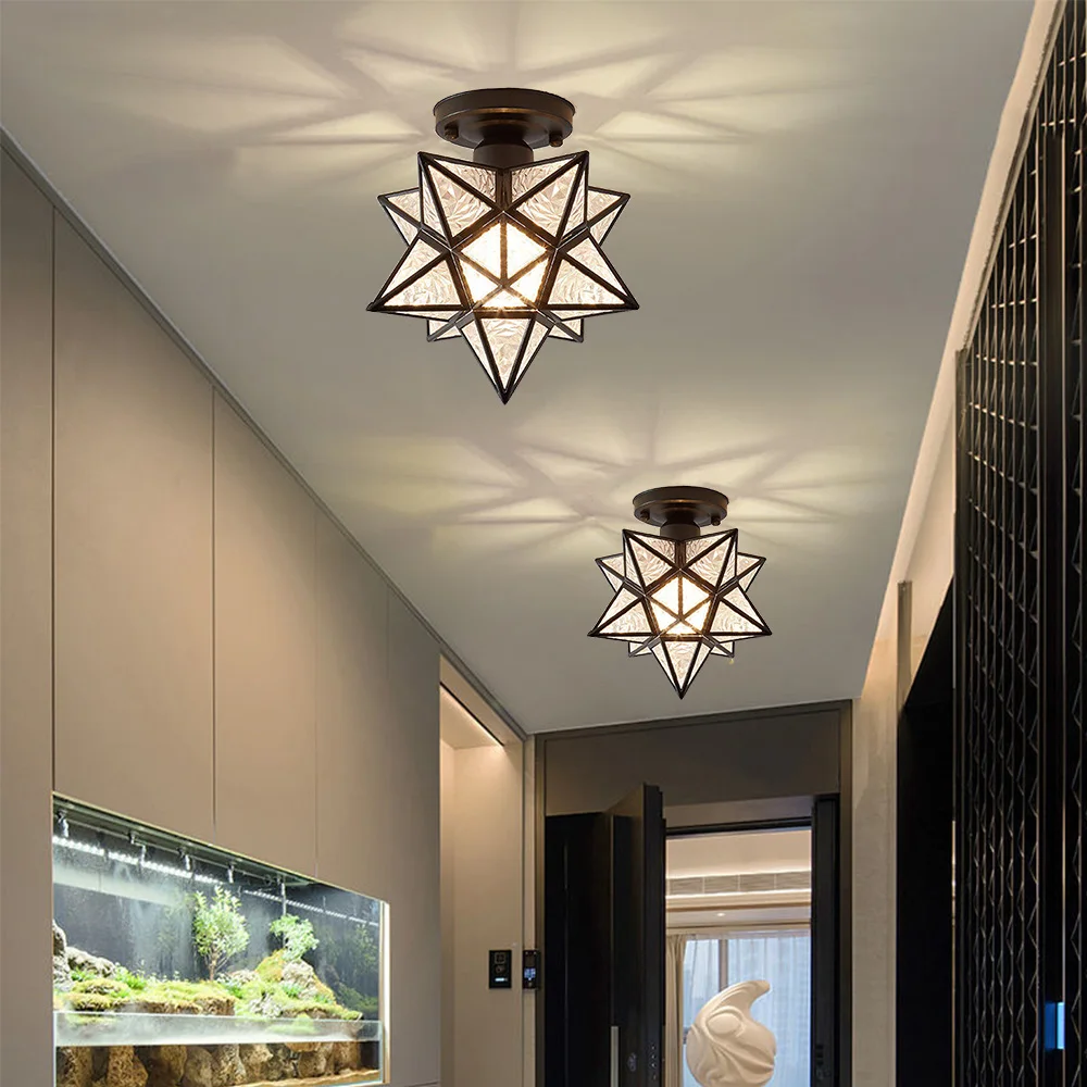 Modern Nordic LED Ceiling Lights Lamp Acrylic Star Flats Loft Study Aisle Corridor Balcony Chandelier Indoor Lighting lustre