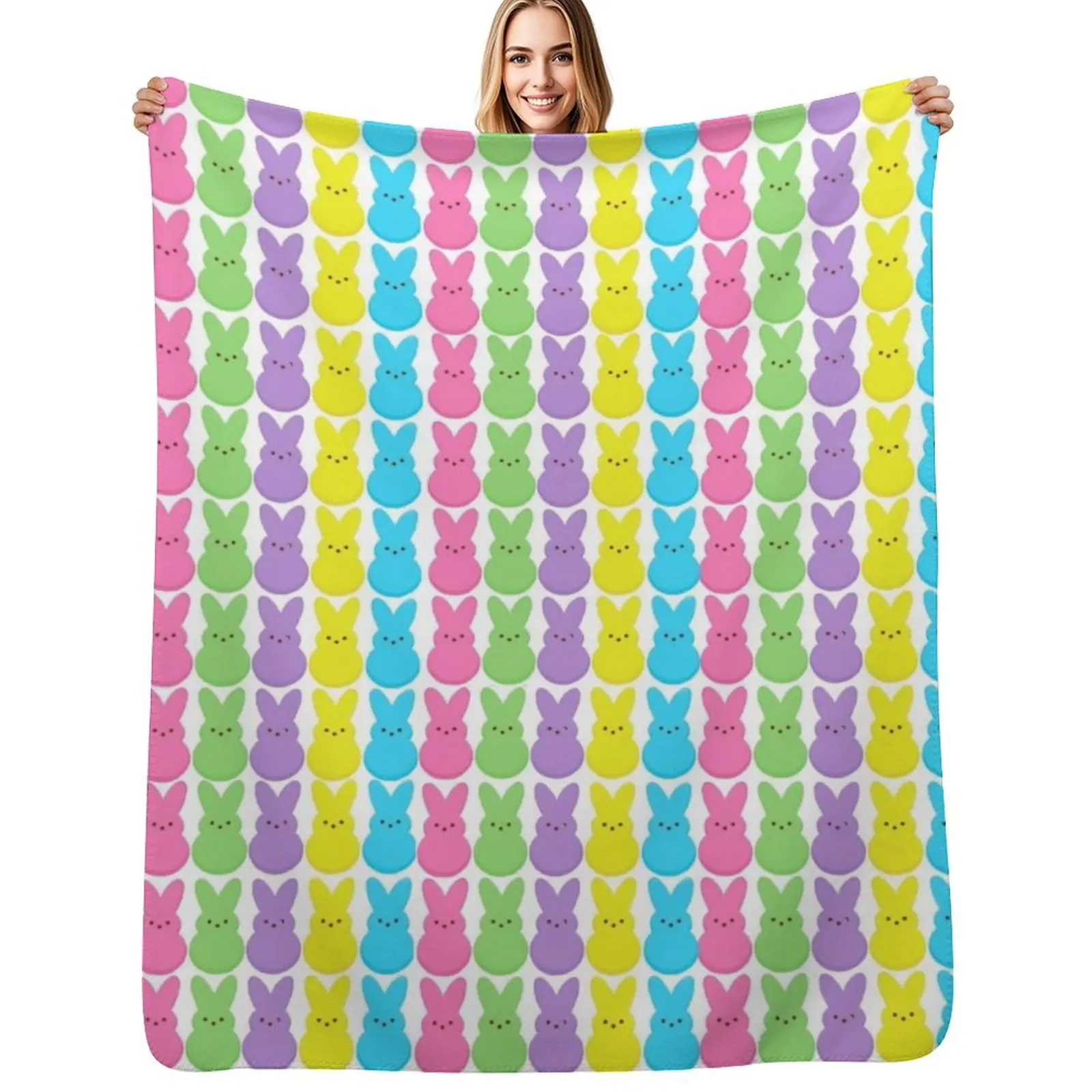 

Easter peeps, hanging with my peeps 2021 Throw Blanket Compact Warm Blanket for Car Road Trip