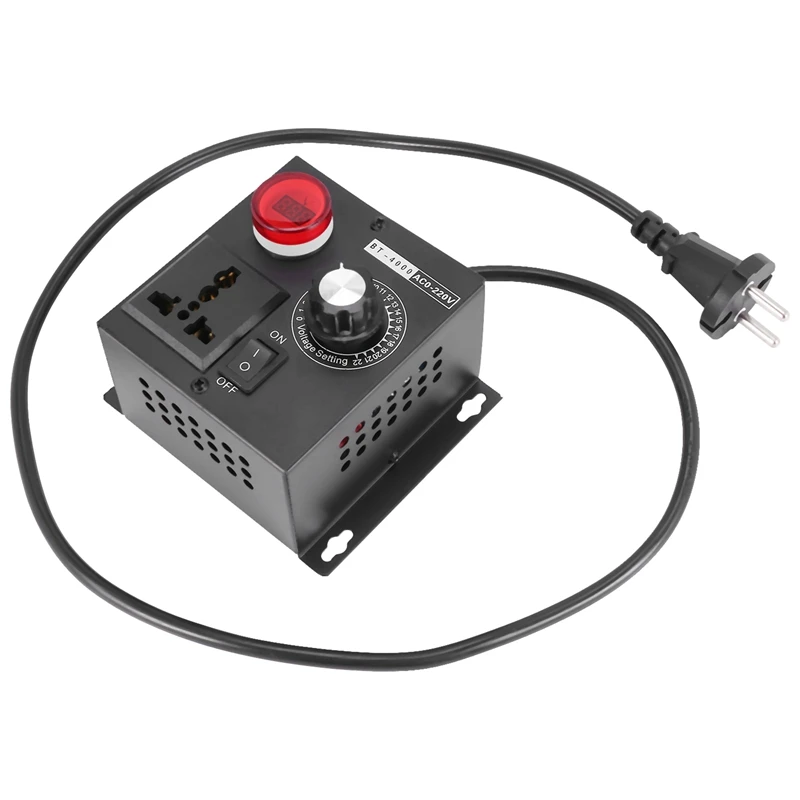 Hot Ltem Ac220v 4000W Scr Electronic Voltage Regulator Temperature Motor Fan Speed Controller Dimmer Electric Tool Adjustable,Eu