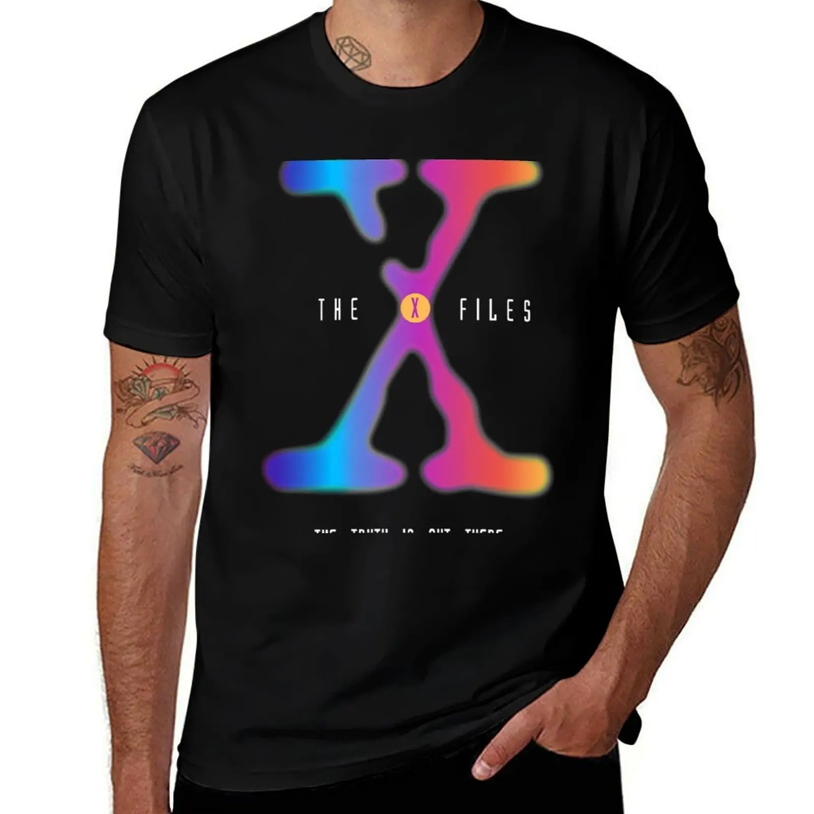 Colourful X Files Logo T-Shirt Holiday Outdoor T-Shirt