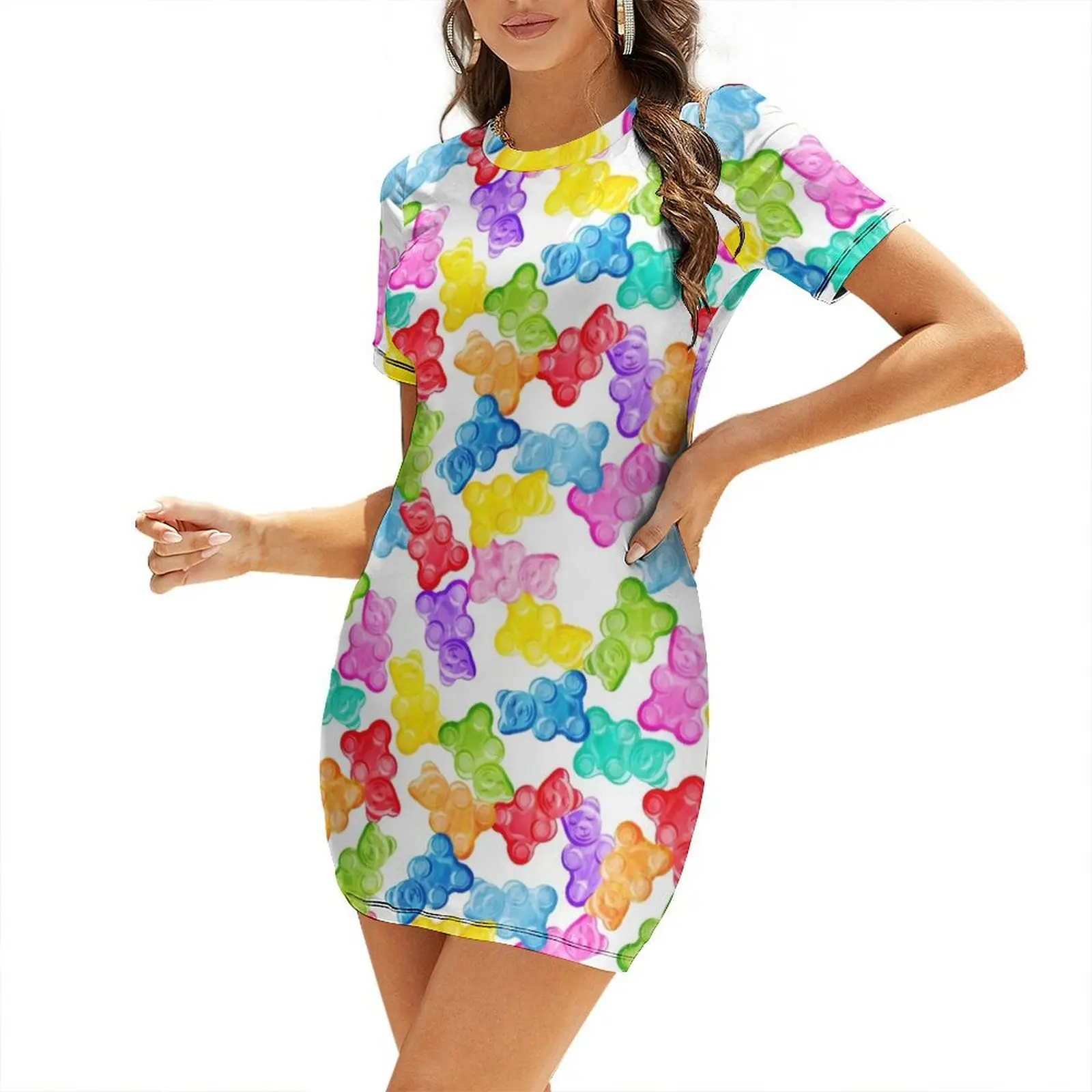 

Gummy Bears Short Sleeved Dress Clothing Women's dress Bridesmaid dress woman women long dresses