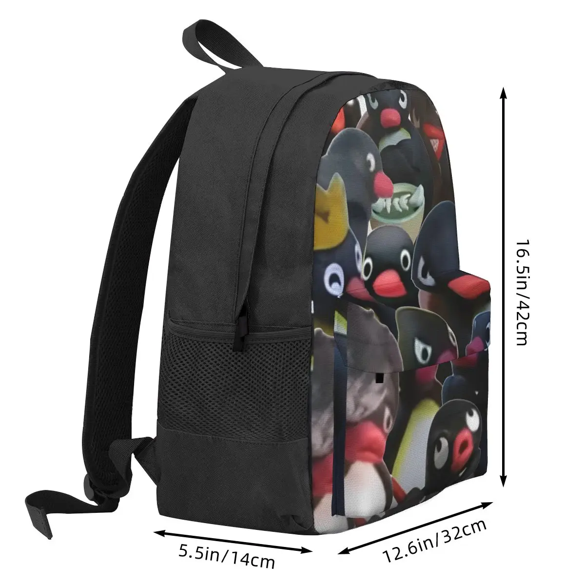 Pingu Penguin Cute Animal Anime Women Backpack Mochila 3D Children School Bag Laptop Mochila Boys Girls Waterproof Shoulder Bag