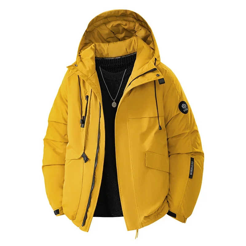 Inteligentna odzież grzewcza z grafenem, ładowana na zewnątrz, ocieplana bawełną, modna odzież bawełniana dla mężczyzn i kobiet, luźna kurtka codzienna.