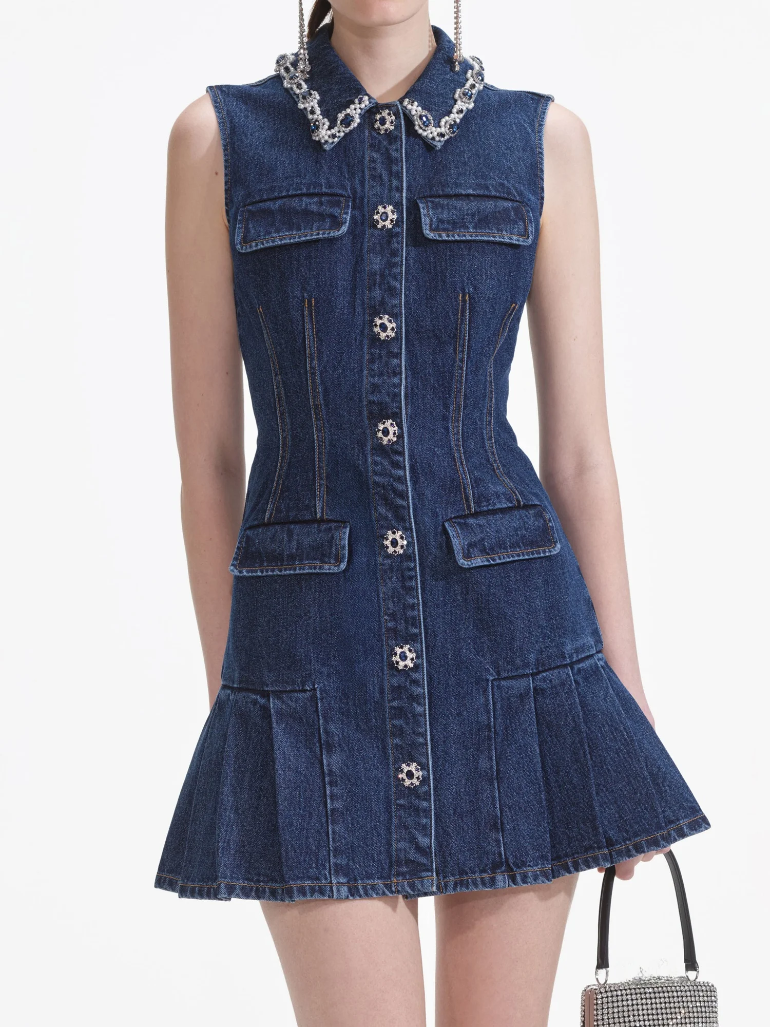 Gilet en jean taille haute avec col montant, coupe cintrée, vêtements pour femmes, printemps Faion, par SP Home South Oil