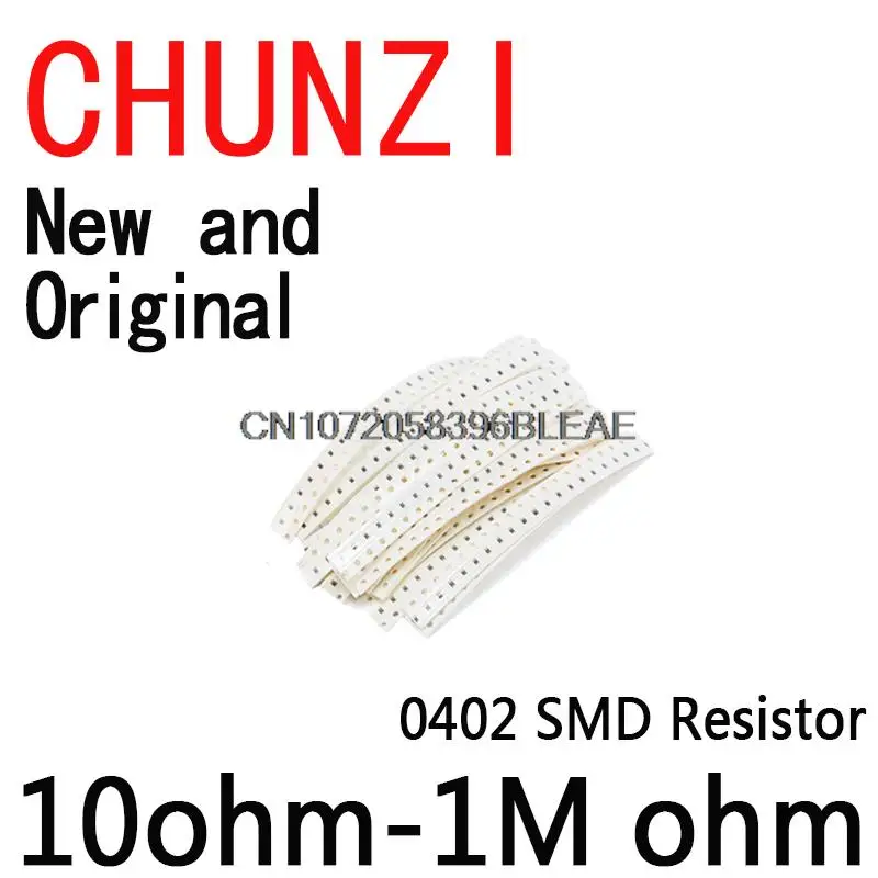 4000PCS, sortiertes Kit 10Ohm-1M Ohm, 5 % 80ValuesX, 50PCS = 4000PCS, Musterkit 0402 SMD-Widerstandskit