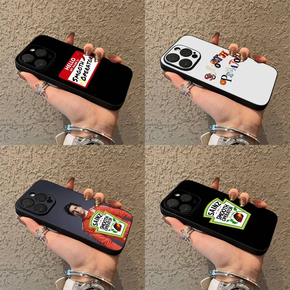 

C-Carlos Smooth Operator Chili S-Sainz Phone Case For iPhone 17,16,15,14,13,12,Pro,Max,Plus,E,SE4,Air,Mini Black Soft Box