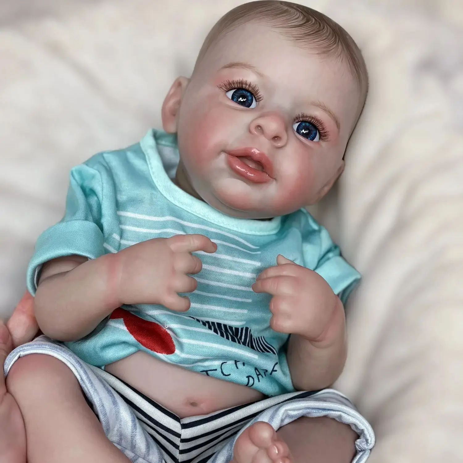 

19Inch Vinyl Boy Jaylan Reborn Dolls Painted Lifelike Full Body Vinyl Newborn Baby Doll Toys For Kid's X'mas Gift Muñecas Reborn