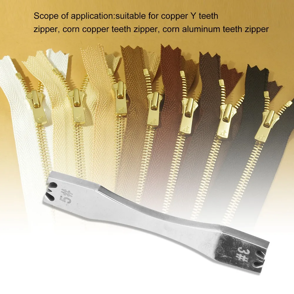 Manual Operation Zipper Install Tool Ergonomic Design Type #3 #5 Zipper Repair Tool Dual—Purpose Zipper Jig Tool
