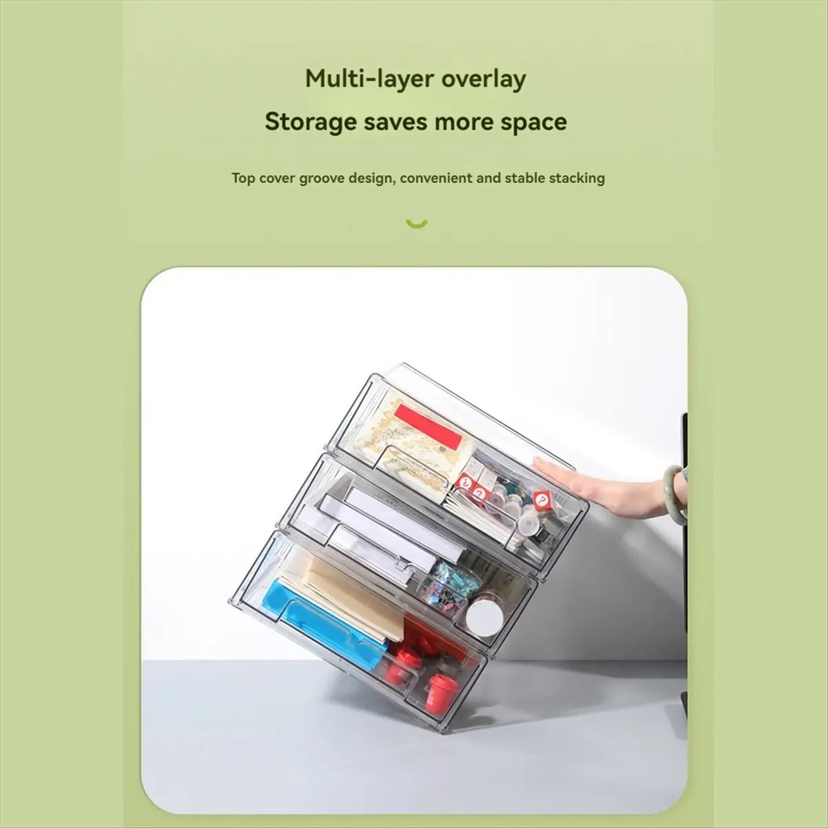 (ABZD) Refrigerator Drawers Stackable Fridge Organizer Bins for Refrigerator Organizers and Storage Size Large