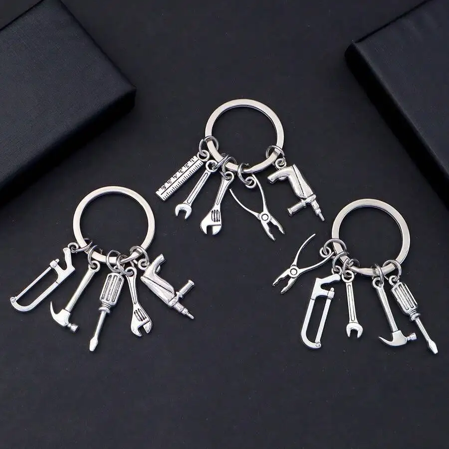 Multi Tool Keychain Wrench Hammer Screwdriver Ruler