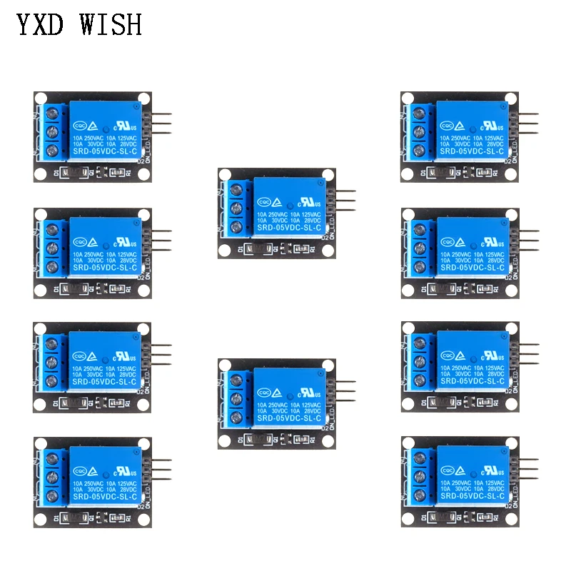 10pcs KY-019 5V One 1 Channel Relay Module Board Shield For PIC AVR DSP ARM For Arduino 1 Way Relays