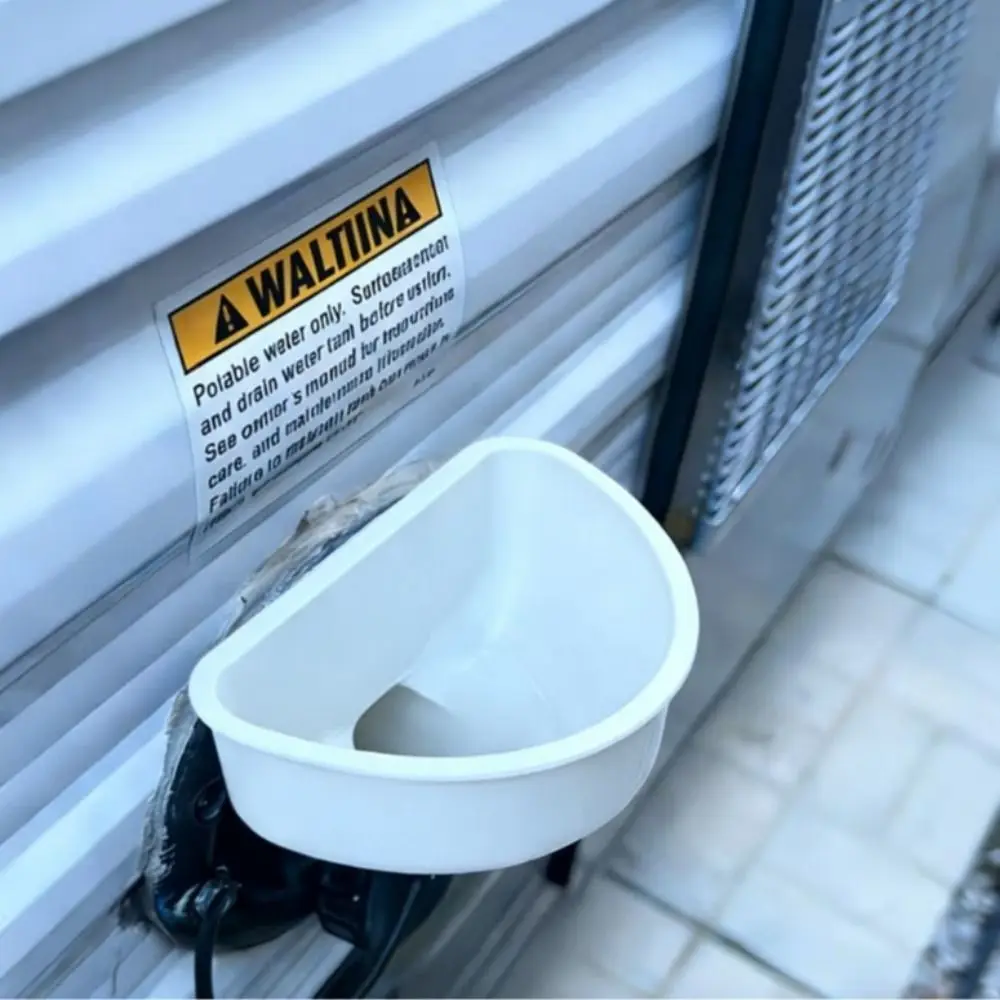 3D Printed RV Water Tank Filling Funnel Durable Universal Fit Wide Mouth Filler Easy Install Design Anti-Spill