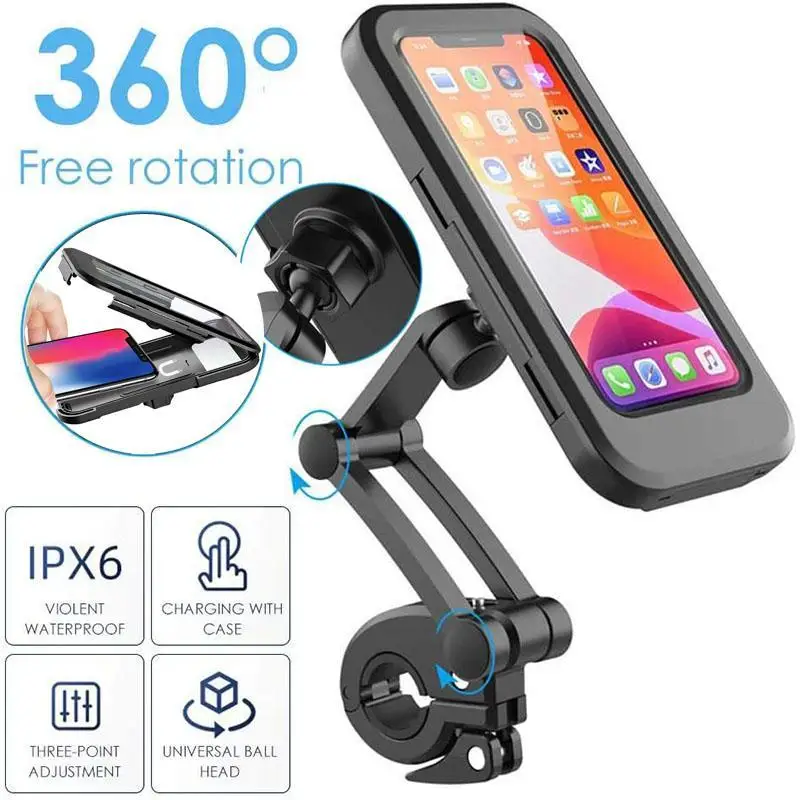 Riding Universal Waterproof Bracket Shockproof Riding 360 Degree Rotation Bike Phone Stand Phone Holder Case Dropshipping