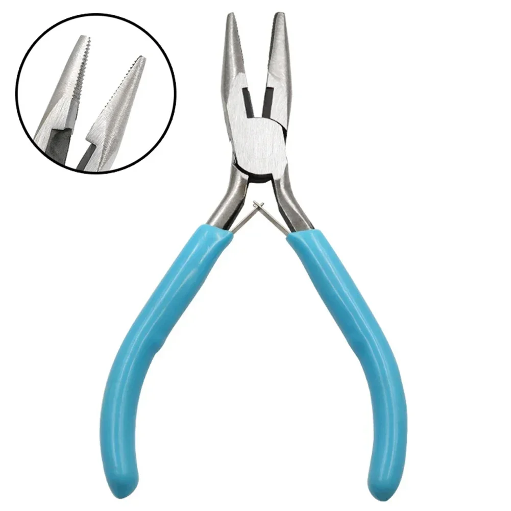 1pc Small Plier Toothed Belt Edge Bent Nose Pliers Needle Nose Pliers For Jewelry Beads Accessories Crafts Hand Tools Pliers