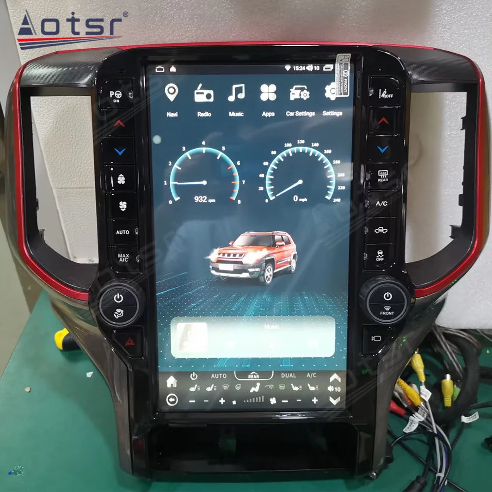 Tesa- Screen Android 13 Multimedia Radio Receiver For Dodge Ram 2018 2019 2020 Car GPS Navigation IPS Bluetooth Head Unit Auto