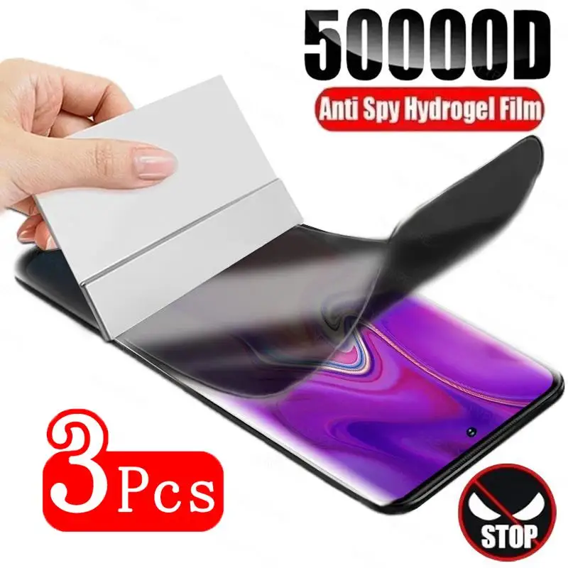 3Pcs Anti-Spy Hydroge Film Screen Protector ON Samsung Galaxy S9 Plus Note 10 20 Film Privacy Film S22 S21 S20 S23 S24 Ultra FE