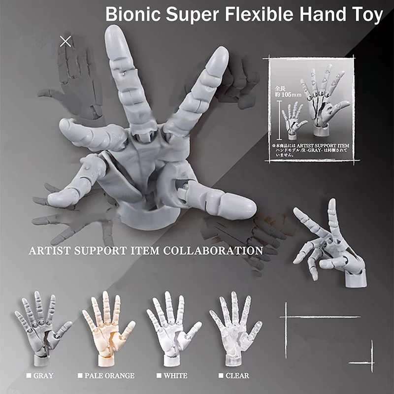 Movable Joint Finger Gashapon 1/2 Hand Model 1:1 Palm Painting Art Miniature Model Reference Tool Hand Desktop Decoratoion